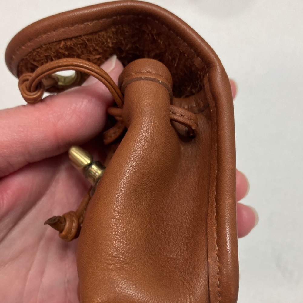 Coach Vintage Mini Backpack Charm Tan Leather Keychain Holder 7253 - Picture 9 of 11